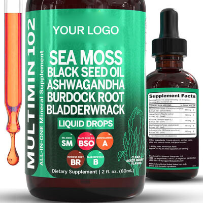 MultiOne102 Sea Moss Liquid Drops with Ashwagandha, Black Seed Oil