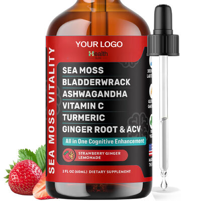Glow Health Liquid Sea Moss Blend with Bladderwrack, Ashwagandha, Vitamin C