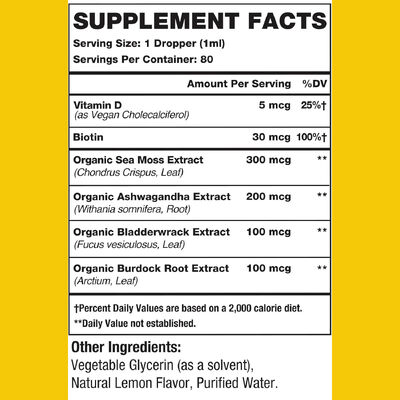 OEM Organic Irish Sea Moss Liquid with Lemon Flavor