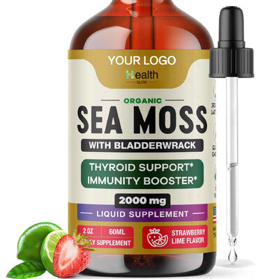 HealthGlow Organic Sea Moss Liquid with Bladderwrack