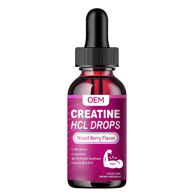 OEM Creatine HCL Drops with L-Glutamine, L-Carnitine Berry Flavor