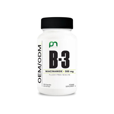 Health Glow B-3 Niacinamide 500 mg - Flush-Free Vitamin Supplement