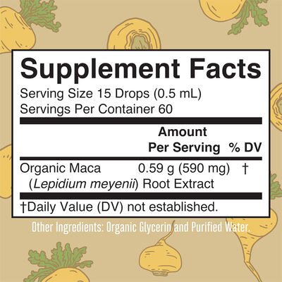 OEM Organic Maca Liquid Extract – Advanced Adaptogen Support – 590mg Per Serving