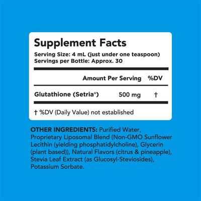 Health Glow Liposomal Glutathione 500mg Dietary Supplement