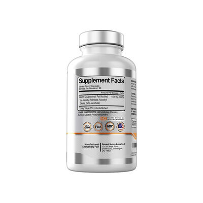 Health Glow Liposomal Vitamin C – Advanced Fat-Soluble Immune Booster with Enhanced Absorption (1400mg per Serving, 180 Capsules)