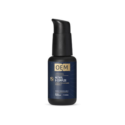 Health Glow Methyl B-Complex - Highly Bioavailable Complete B-Vitamin Liquid Supplement, 1.7 fl oz Pump for Energy, Metabolism, and Optimal Health Support.