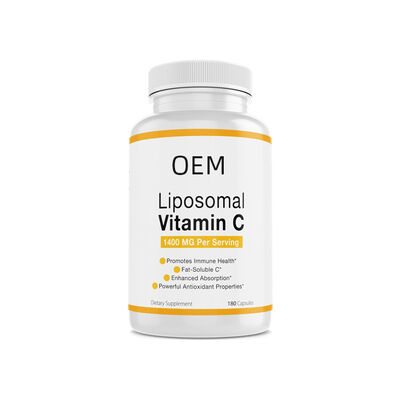 Health Glow Liposomal Vitamin C 1400mg - Fat-Soluble Immune Health Booster, 180 Capsules Dietary Supplement with Enhanced Absorption and Antioxidant Properties.