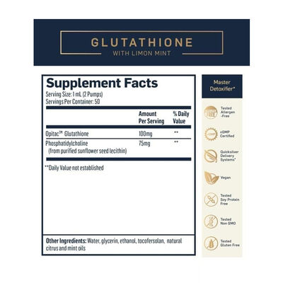 Lemon Mint Glutathione Oral Supplement spray Detoxifier For Enhanced Immunity Cellular Rejuvenation