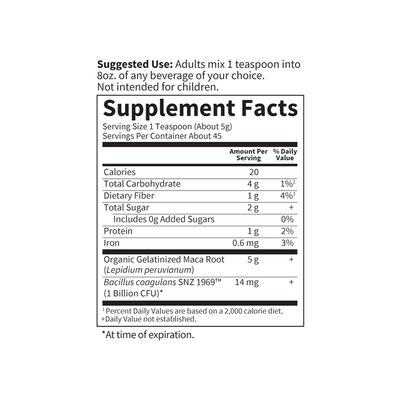 OEM Fair Trade Maca + Probiotics – Energy & Digestive Support