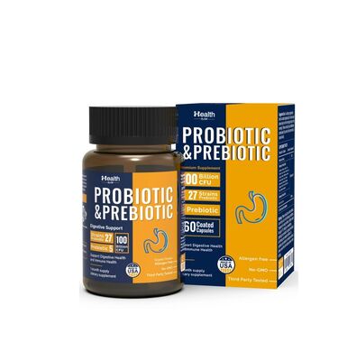 60-Count Probiotic Prebiotic Capsules for Digestive Health Support
