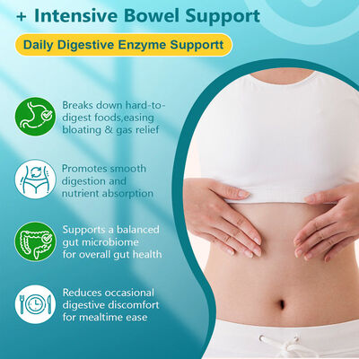 60-Count Digestive Enzymes Capsules with Probiotics Blend for Immunity