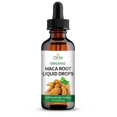 Organic Maca Root Liquid Drops with Lepidium Meyenii Extract - 60 Servings per Bottle in 1 fl oz (30 mL)