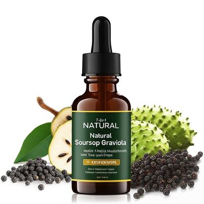 7-in-1 Soursop Graviola Liquid Drops with Vitamin B6 and Vitamin C for Immune Support