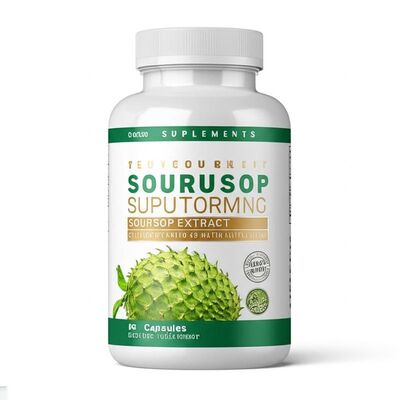 Vegan Organic Formula Nutritional Capsules with Soursop Extract and 60 Servings for Daily Support