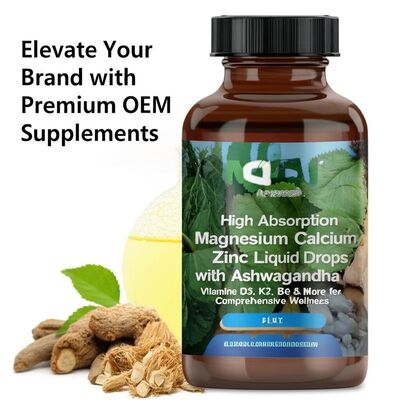 High Absorption 2000mg Nutritional Supplement Liquid Drops with Ashwagandha for Comprehensive Wellness Formula