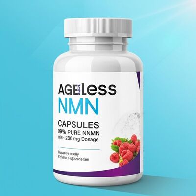 Ageless NMN Capsules - 99% Pure NMN with 250 mg Dosage for Vegan-Friendly Cellular Rejuvenation