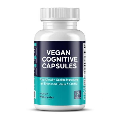 Vegan Cognitive Capsules with Clinically-Studied Ingredients for Enhanced Focus & Clarity