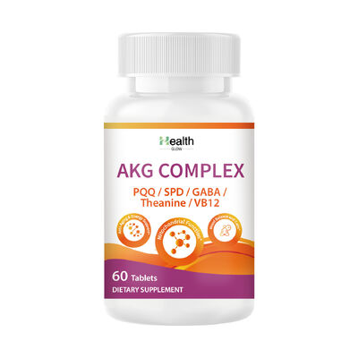 Health Glow AKG Complex Cognitive Capsules with 600mg Ca-AKG, 5-in-1 Formula for Longevity and 30-Day Supply