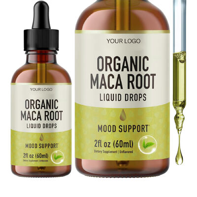 600mg High-Potency Organic Maca Root Liquid Drops for Mood Support with 120 Servings in a 2 fl oz Bottle
