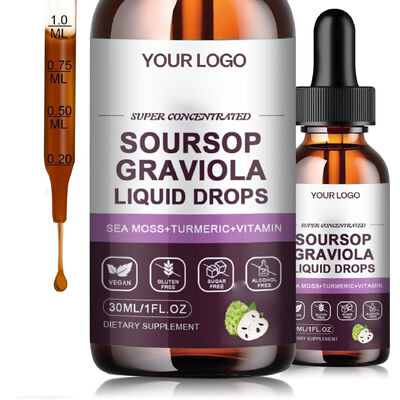 7-in-1 Soursop Graviola Liquid Drops with Vitamin B6 and Vitamin C for Immune Support