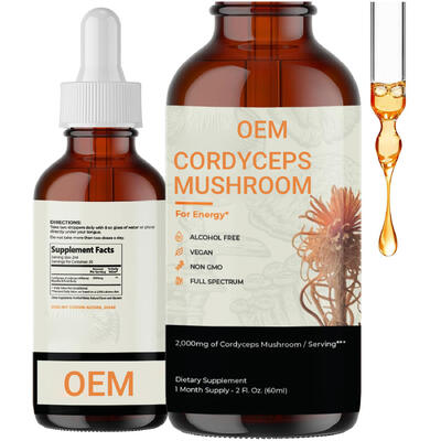 2000mg Cordyceps Extract Energy Boost Capsules for Immune Support and Vegan Non-GMO Vitality Enhancement