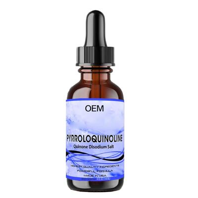 High Potency Pyrroloquinoline Quinone Disodium Salt Liquid Drops with 40mg per Serving and Peppermint Infused Flavor