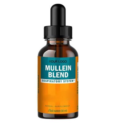 GMP Certified Organic Mullein Capsules with Cold Pressed Extraction for Respiratory Support and Immune Health in Customizable OEM Packages