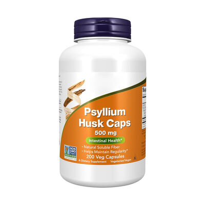 Organic Psyllium Husk Vegan Fiber Capsules Supplements for Digestive Health and Regularity