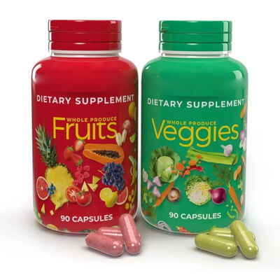 Plant Based Whole Produce Fruits and Veggies Nutritional Supplements for Private Label Nutraceutical Capsules