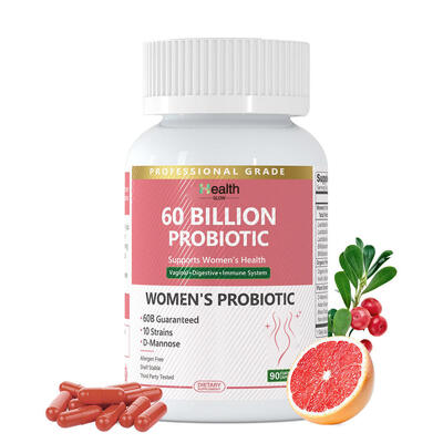 60 Billion CFU Vegan Probiotic Capsules Supplements with Customizable Formulations for Digestive and Immune Health